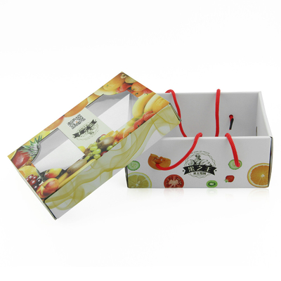 Custom Design Corrugated Cardboard Gift Box With Handles For Fruit And Vegetables