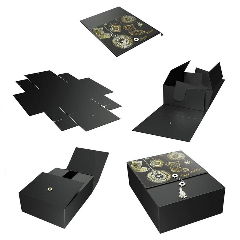 Custom Novelty Luxury Flat Pack Christmas Gift Box Packaging